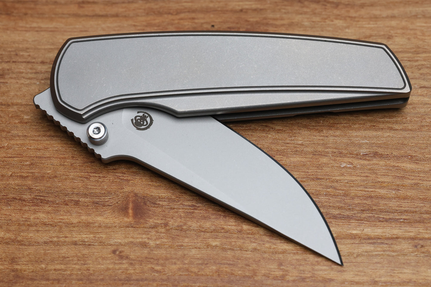 CHAVES KNIVES JAKE MCCOY DISCIPLE STREET STONEWASH TITANIUM INTEGRAL HANDLE & STONEWASH M390