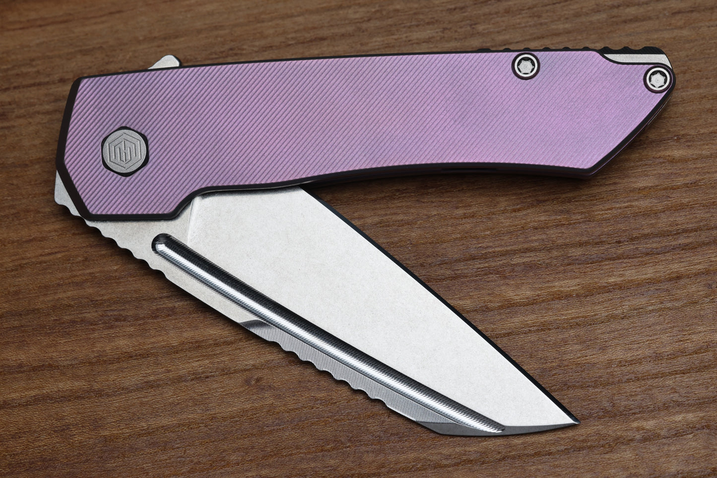 MACHINEWISE MOJAVE #602 - PEARL FINISH TITANIUM HANDLE S90V BLADE