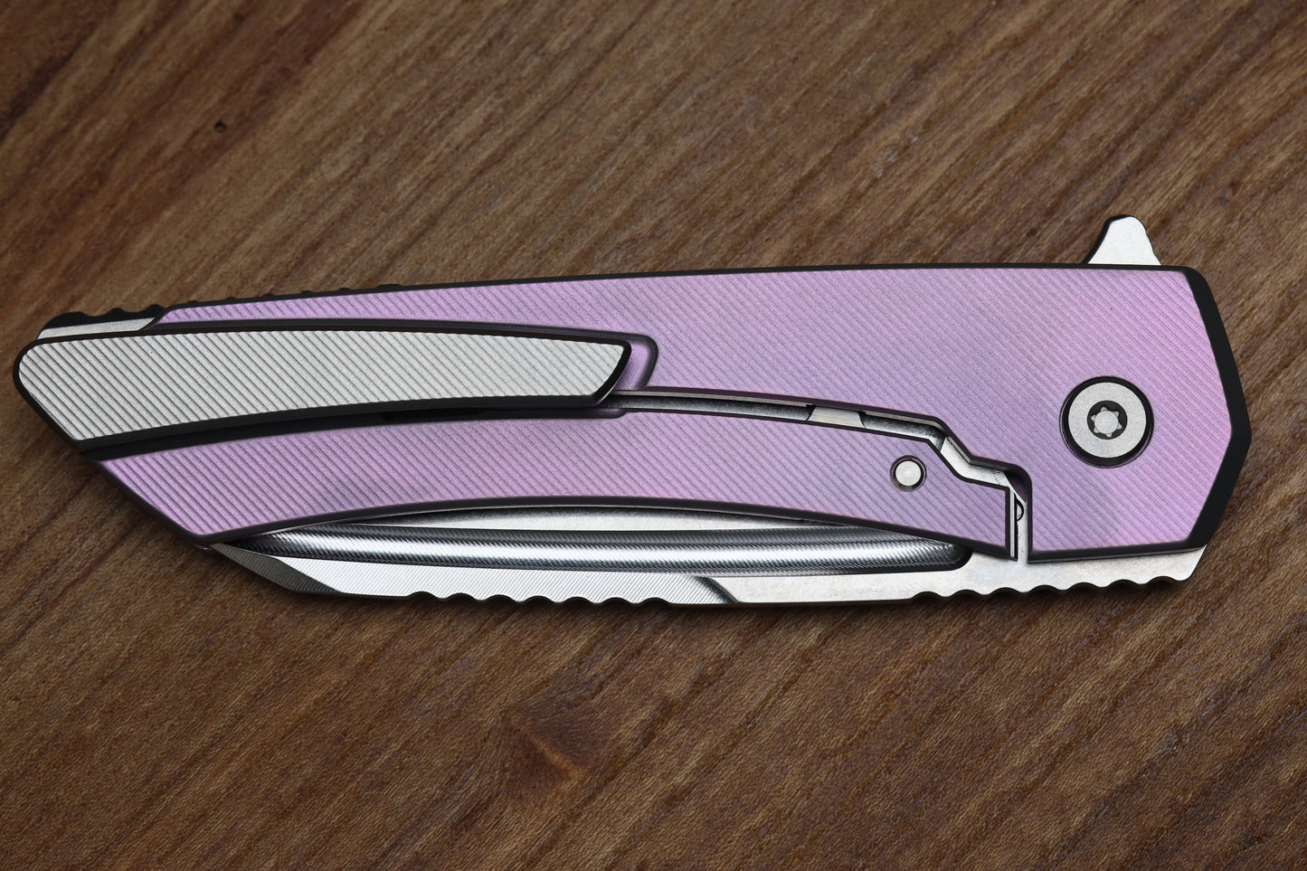MACHINEWISE MOJAVE #602 - PEARL FINISH TITANIUM HANDLE S90V BLADE