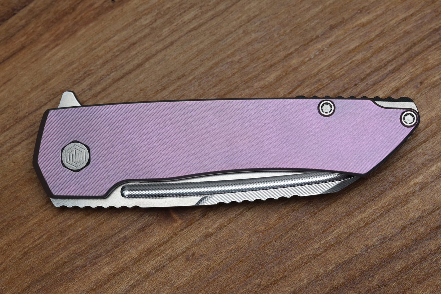MACHINEWISE MOJAVE #602 - PEARL FINISH TITANIUM HANDLE S90V BLADE