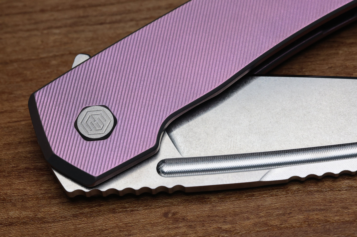 MACHINEWISE MOJAVE #602 - PEARL FINISH TITANIUM HANDLE S90V BLADE