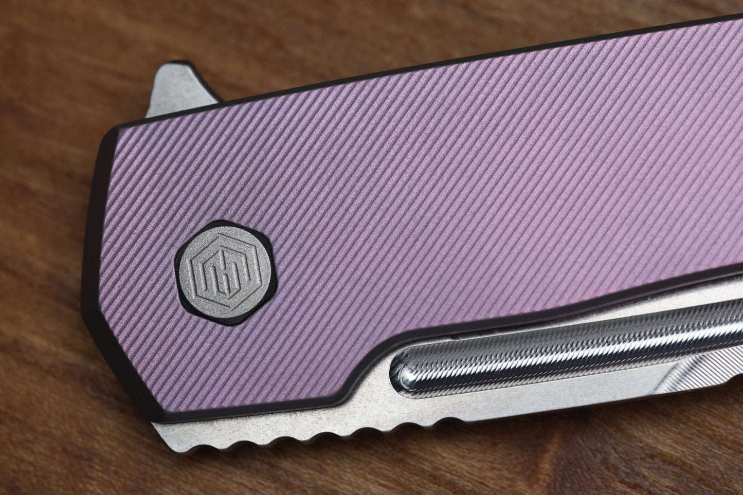 MACHINEWISE MOJAVE #602 - PEARL FINISH TITANIUM HANDLE S90V BLADE