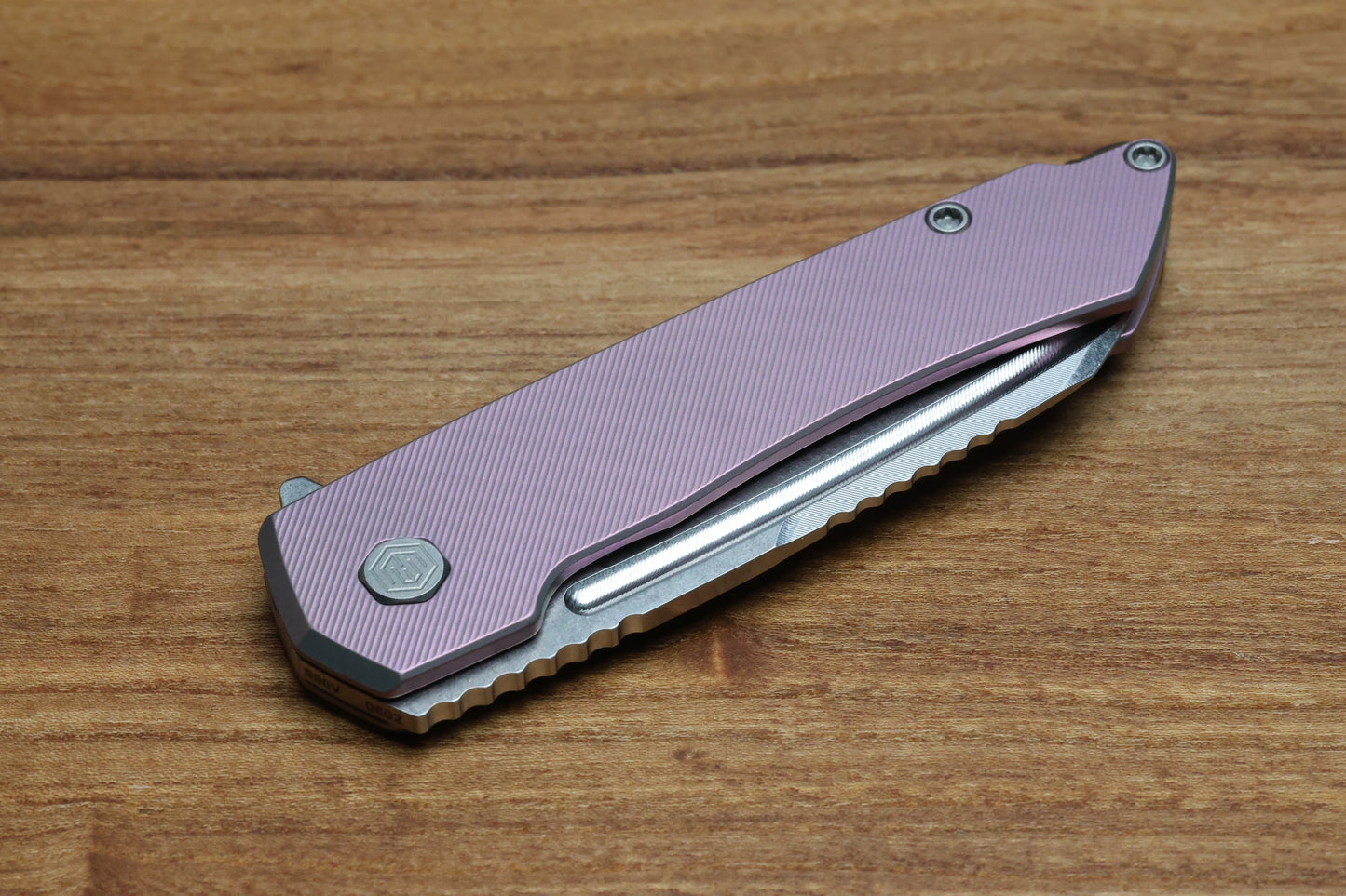 MACHINEWISE MOJAVE #602 - PEARL FINISH TITANIUM HANDLE S90V BLADE
