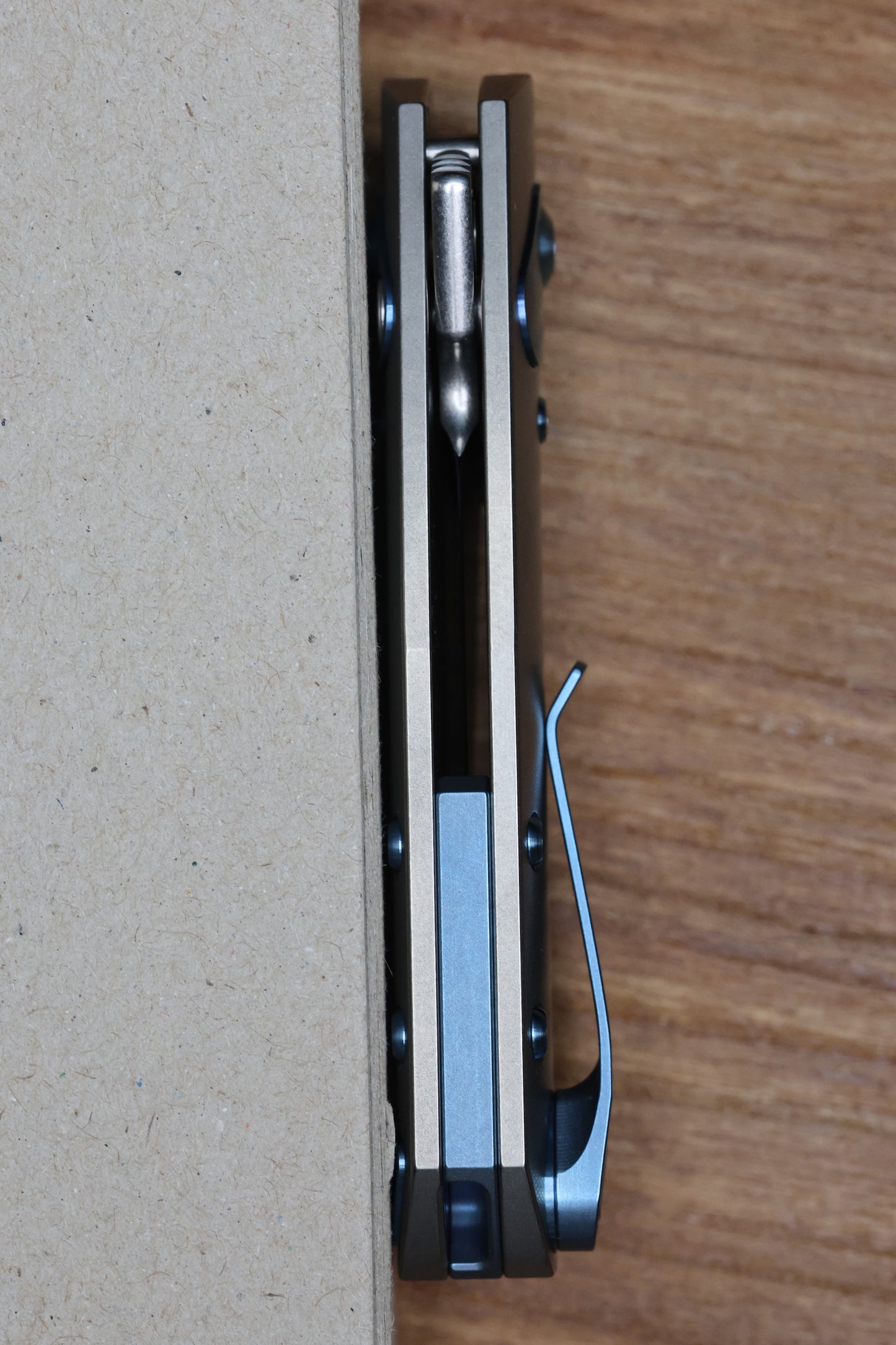 ANSO OF DENMARK AROS - GREY/BLUE TITANIUM HANDLE - RWL34 BLADE