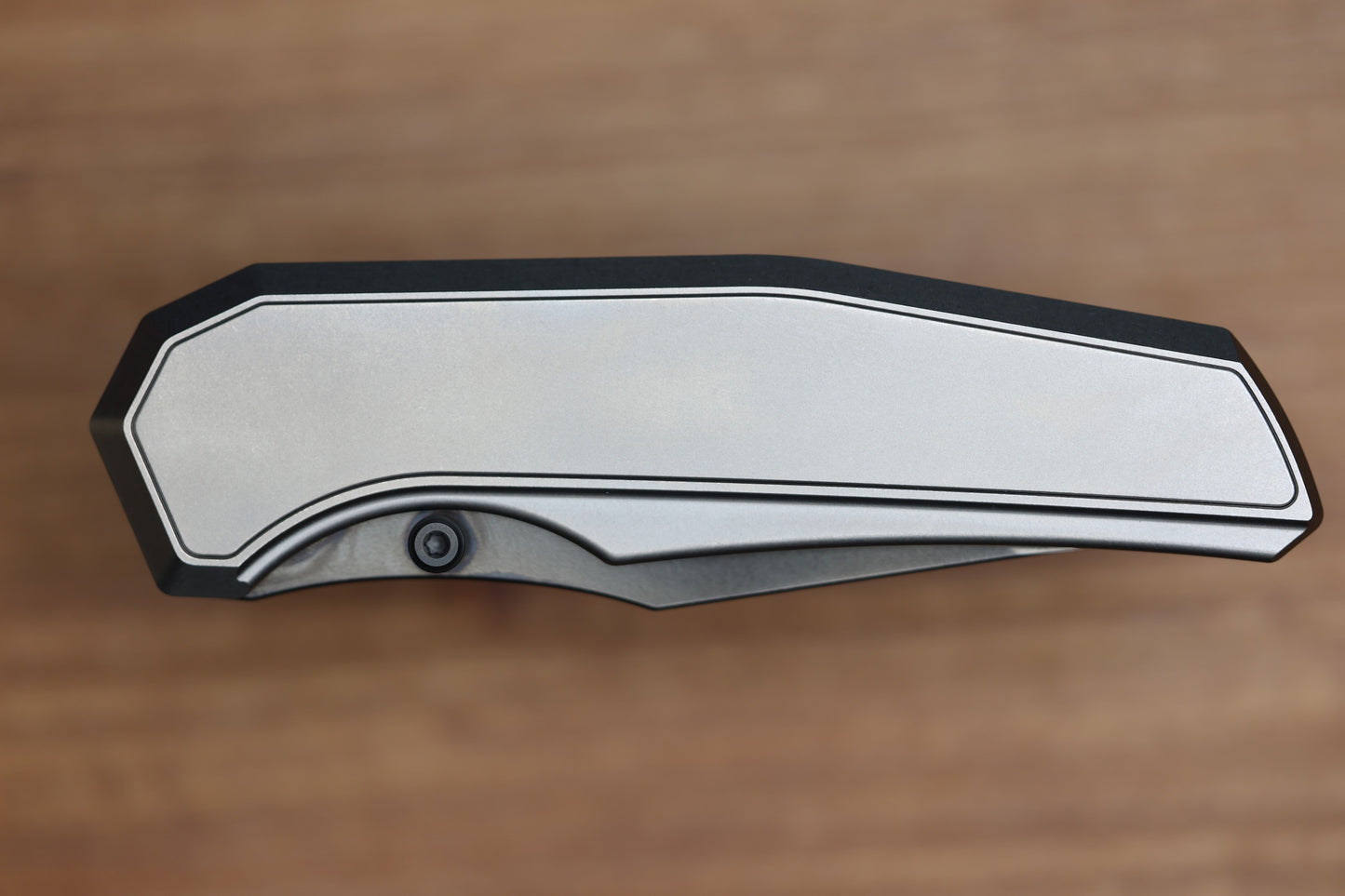 CHAVES KNIVES JAKE MCCOY OMEGA STREET BRIGHT STONEWASH TITANIUM INTEGRAL HANDLE & BRIGHT STONEWASH DLC M390