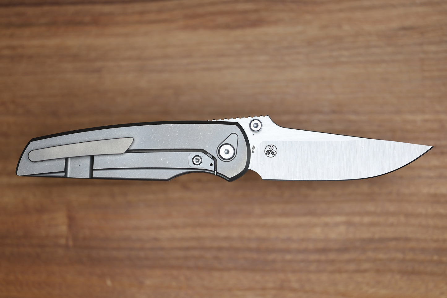 CHAVES KNIVES JAKE MCCOY DISCIPLE STREET STONEWASH TITANIUM INTEGRAL HANDLE & BELT FINISH M390