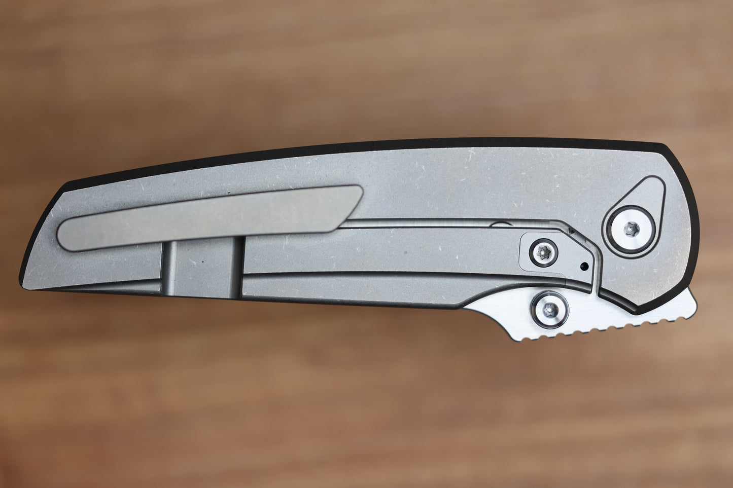 CHAVES KNIVES JAKE MCCOY DISCIPLE STREET STONEWASH TITANIUM INTEGRAL HANDLE & BELT FINISH M390