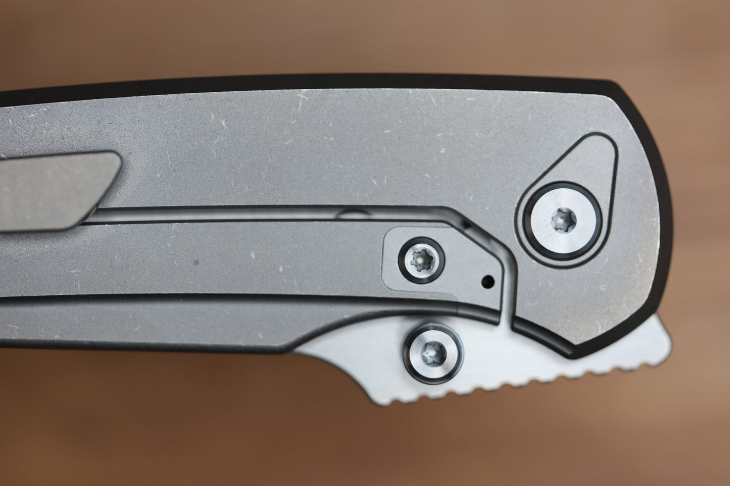 CHAVES KNIVES JAKE MCCOY DISCIPLE STREET STONEWASH TITANIUM INTEGRAL HANDLE & BELT FINISH M390