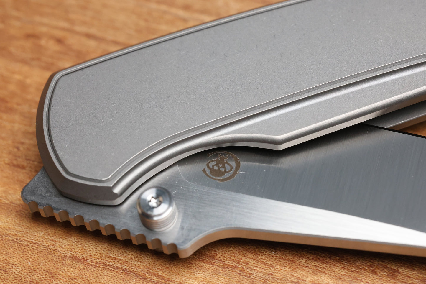 CHAVES KNIVES JAKE MCCOY DISCIPLE STREET STONEWASH TITANIUM INTEGRAL HANDLE & BELT FINISH M390