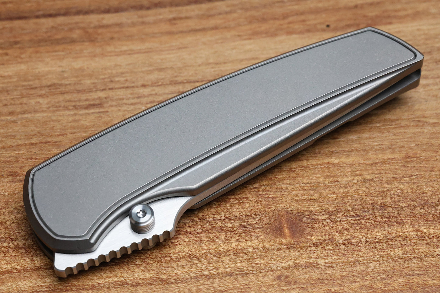 CHAVES KNIVES JAKE MCCOY DISCIPLE STREET STONEWASH TITANIUM INTEGRAL HANDLE & BELT FINISH M390