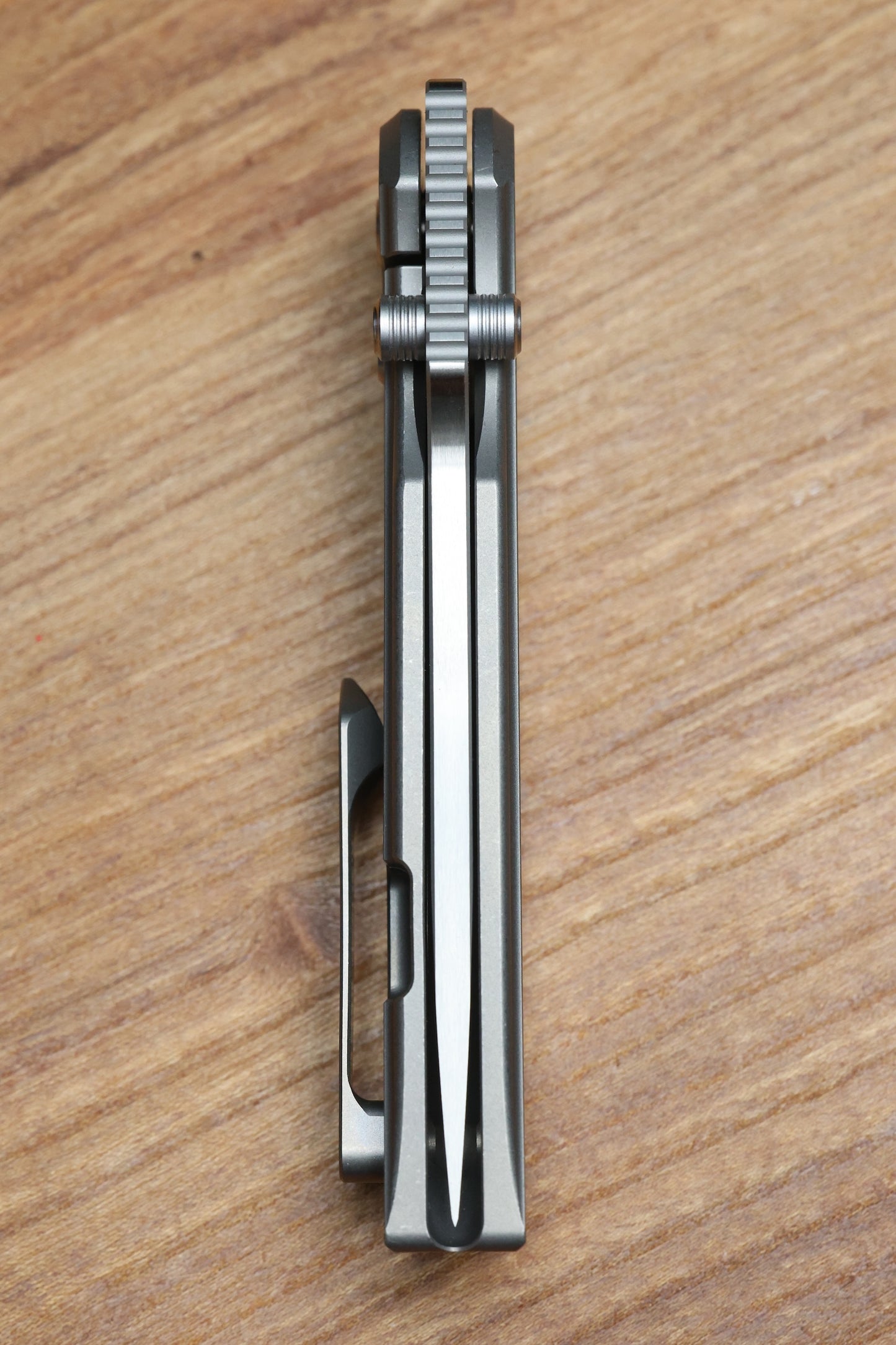 CHAVES KNIVES JAKE MCCOY DISCIPLE STREET STONEWASH TITANIUM INTEGRAL HANDLE & BELT FINISH M390