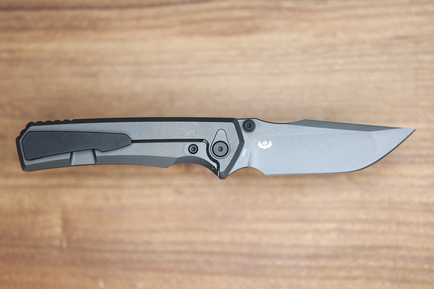 CHAVES KNIVES SAM TRAN ARISON STREET INTEGRAL STONEWASH GREY PVD TITANIUM STONEWASH GREY PVD M390 BLADE