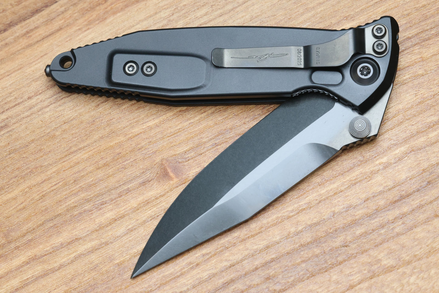 MICROTECH SOCOM ELITE DLC SPIKE GRIND W/ PURPLE HAZE CROSS CUT FAT CARBON INLAYS SIGNATURE SERIES 160-1DLCTCFPUISS