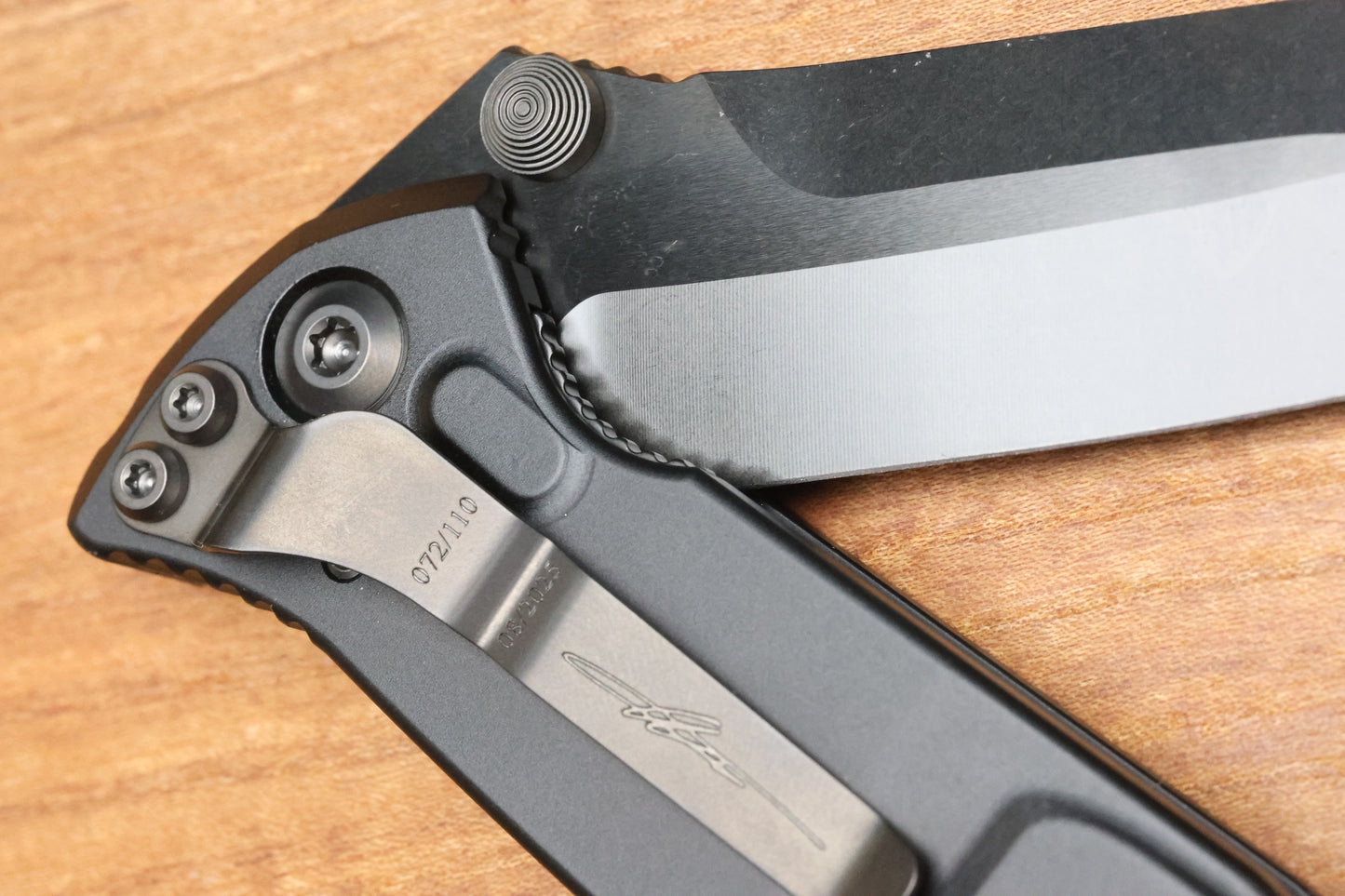 MICROTECH SOCOM ELITE DLC SPIKE GRIND W/ PURPLE HAZE CROSS CUT FAT CARBON INLAYS SIGNATURE SERIES 160-1DLCTCFPUISS