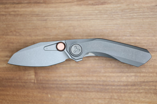 REATE KNIVES VK-FROK DARK WASHED TITANIUM HANDLE W/ DAWK WASHED ELMAX BLADE