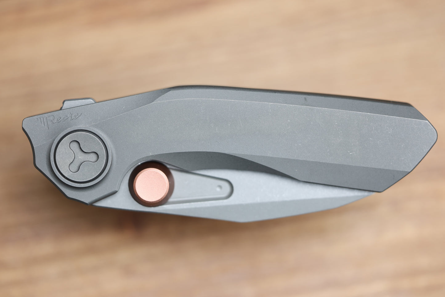 REATE KNIVES VK-FROK DARK WASHED TITANIUM HANDLE W/ DAWK WASHED ELMAX BLADE