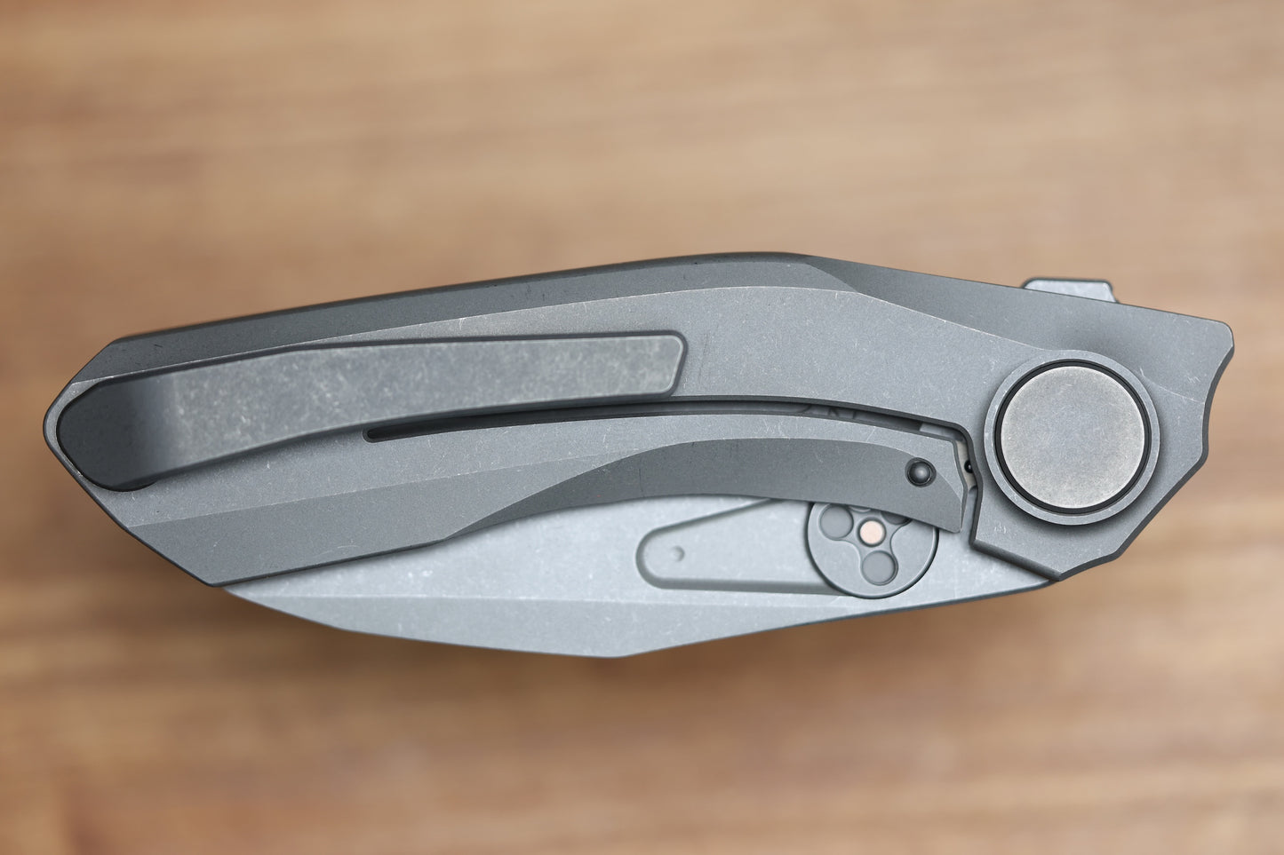 REATE KNIVES VK-FROK DARK WASHED TITANIUM HANDLE W/ DAWK WASHED ELMAX BLADE