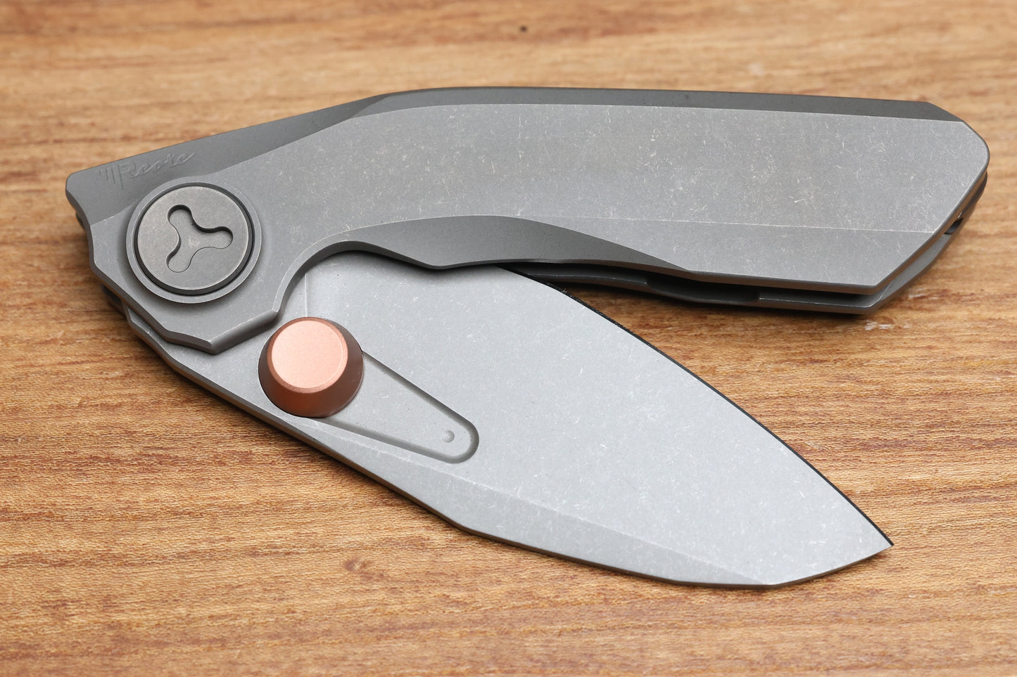 REATE KNIVES VK-FROK DARK WASHED TITANIUM HANDLE W/ DAWK WASHED ELMAX BLADE