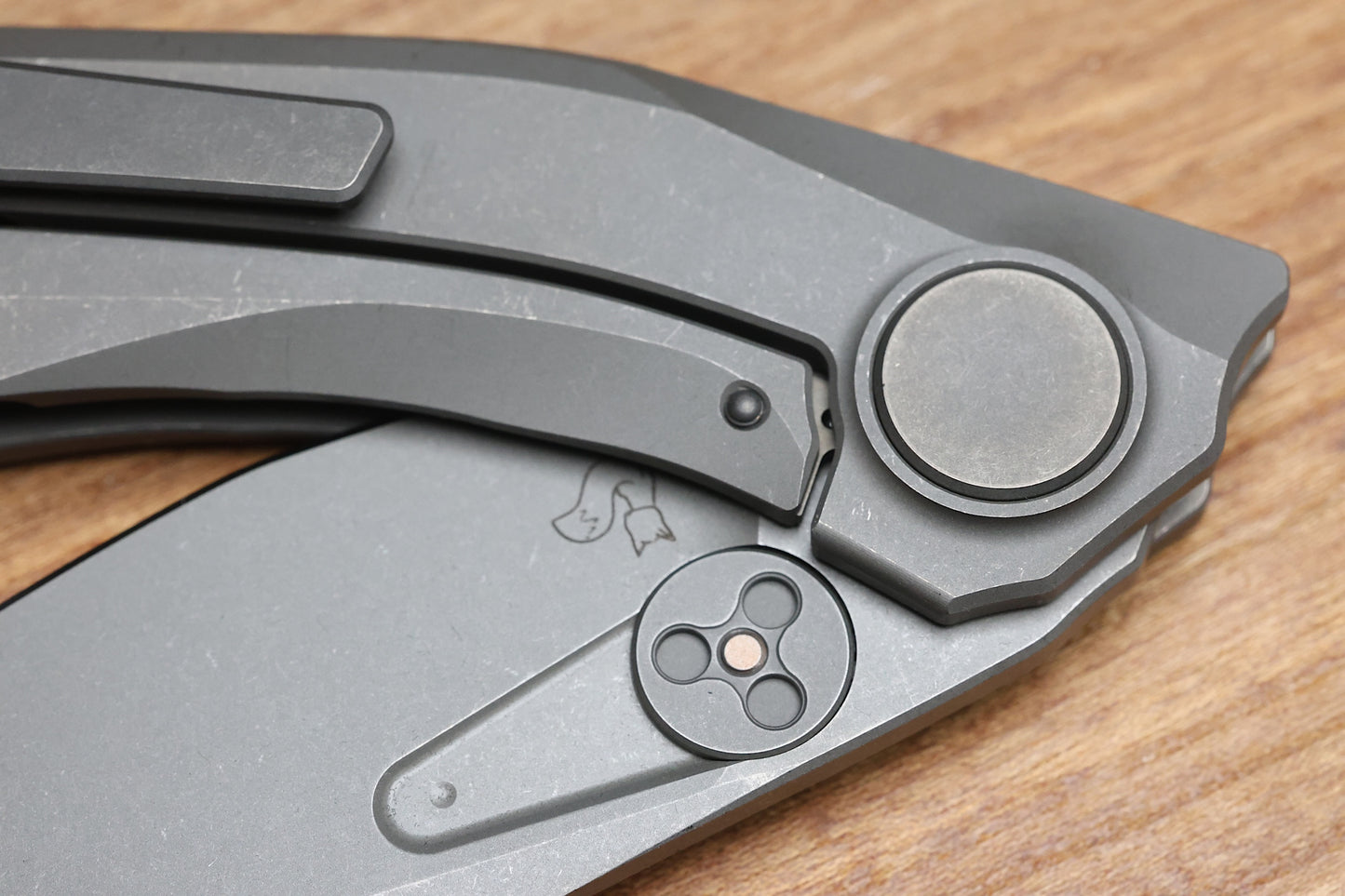REATE KNIVES VK-FROK DARK WASHED TITANIUM HANDLE W/ DAWK WASHED ELMAX BLADE