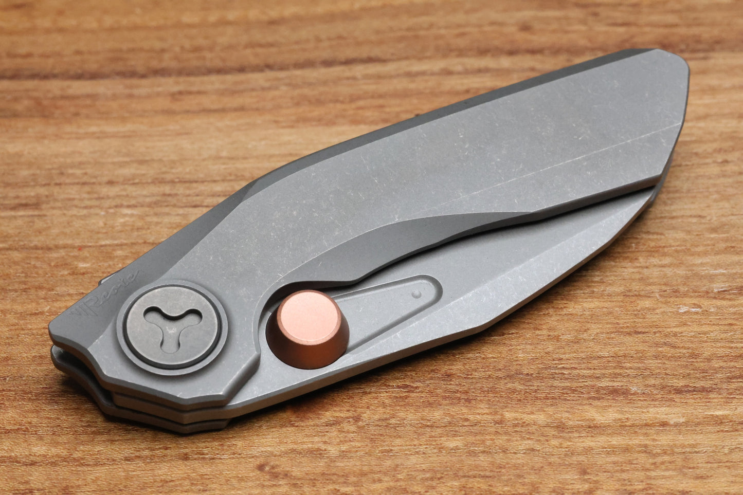 REATE KNIVES VK-FROK DARK WASHED TITANIUM HANDLE W/ DAWK WASHED ELMAX BLADE