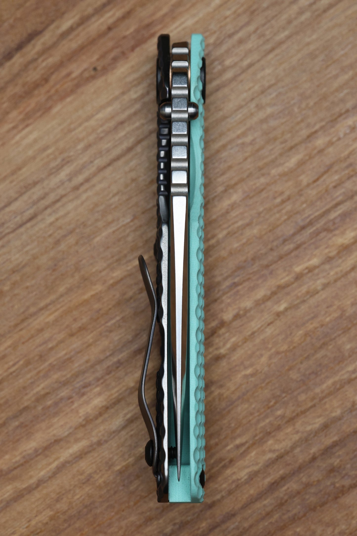 MICK STRIDER SNG TIFFANY BLUE DGG DOUBLE GUNNER GRIP W/ S30V