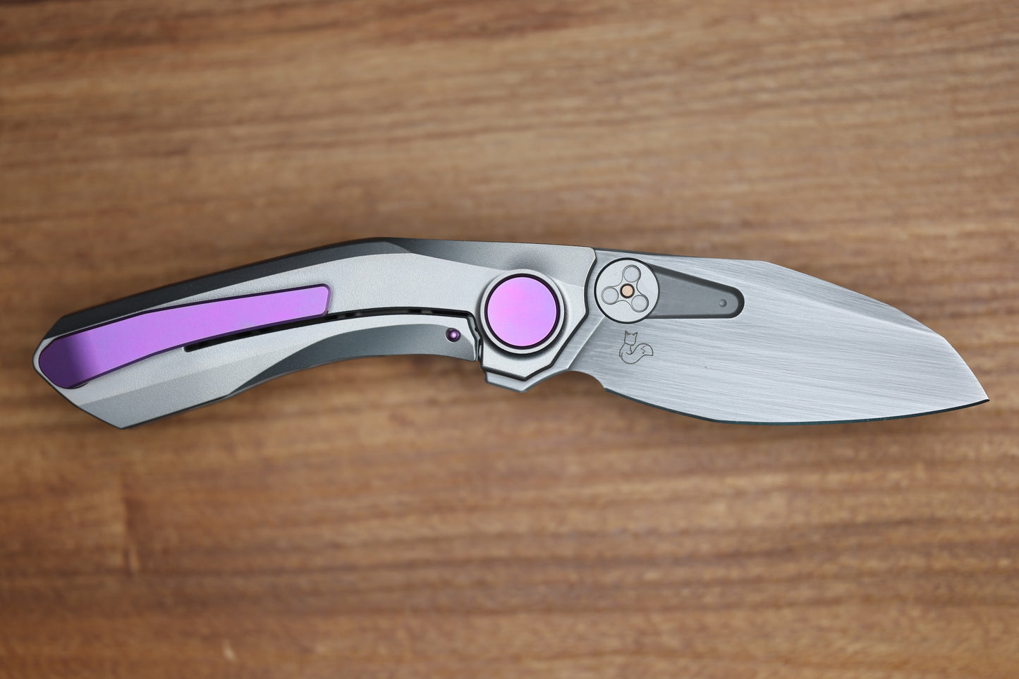 REATE KNIVES VK-FROK WIRE WHEEL TITANIUM HANDLE W/ HAND RUBBED ACID WASH ELMAX