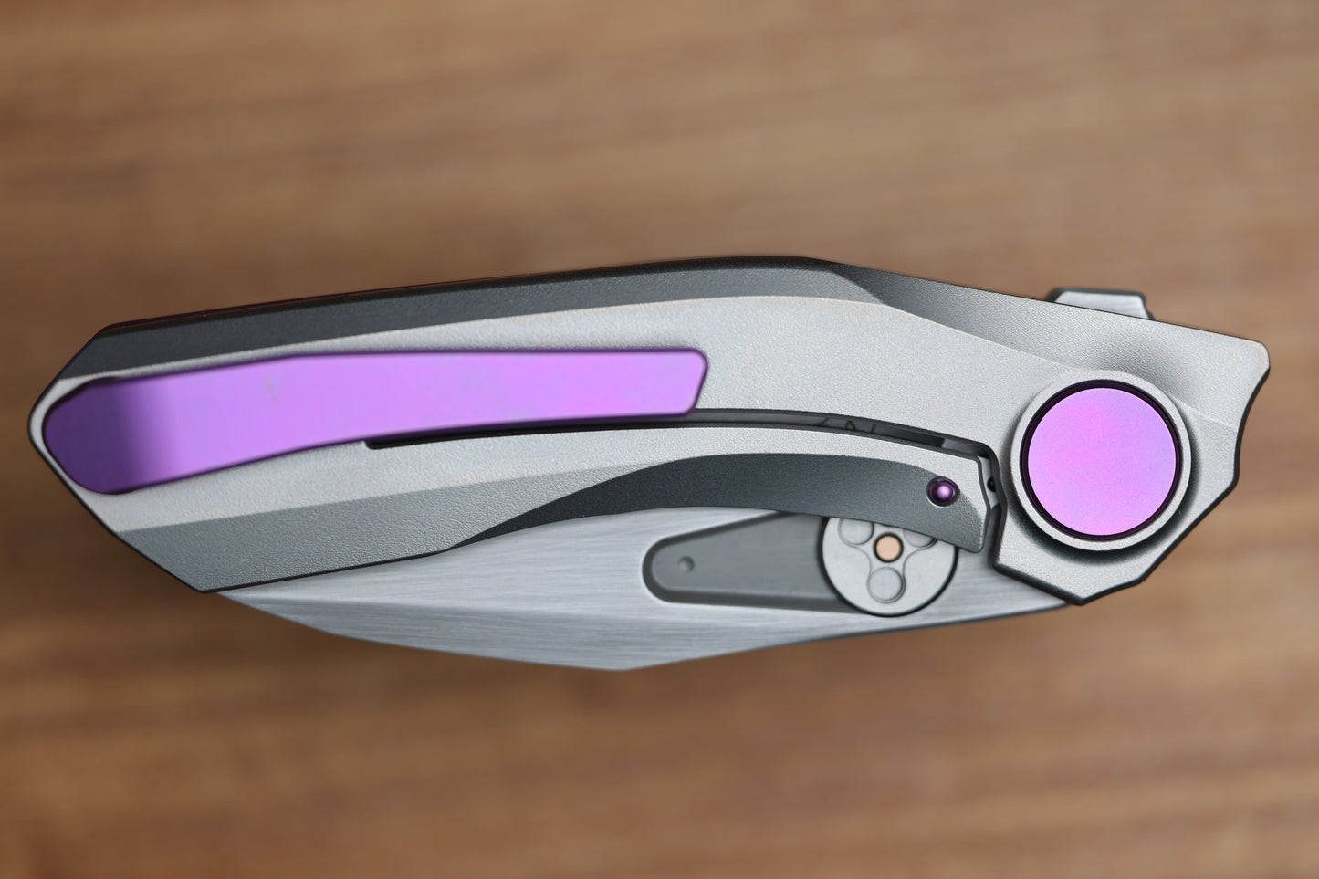 REATE KNIVES VK-FROK WIRE WHEEL TITANIUM HANDLE W/ HAND RUBBED ACID WASH ELMAX