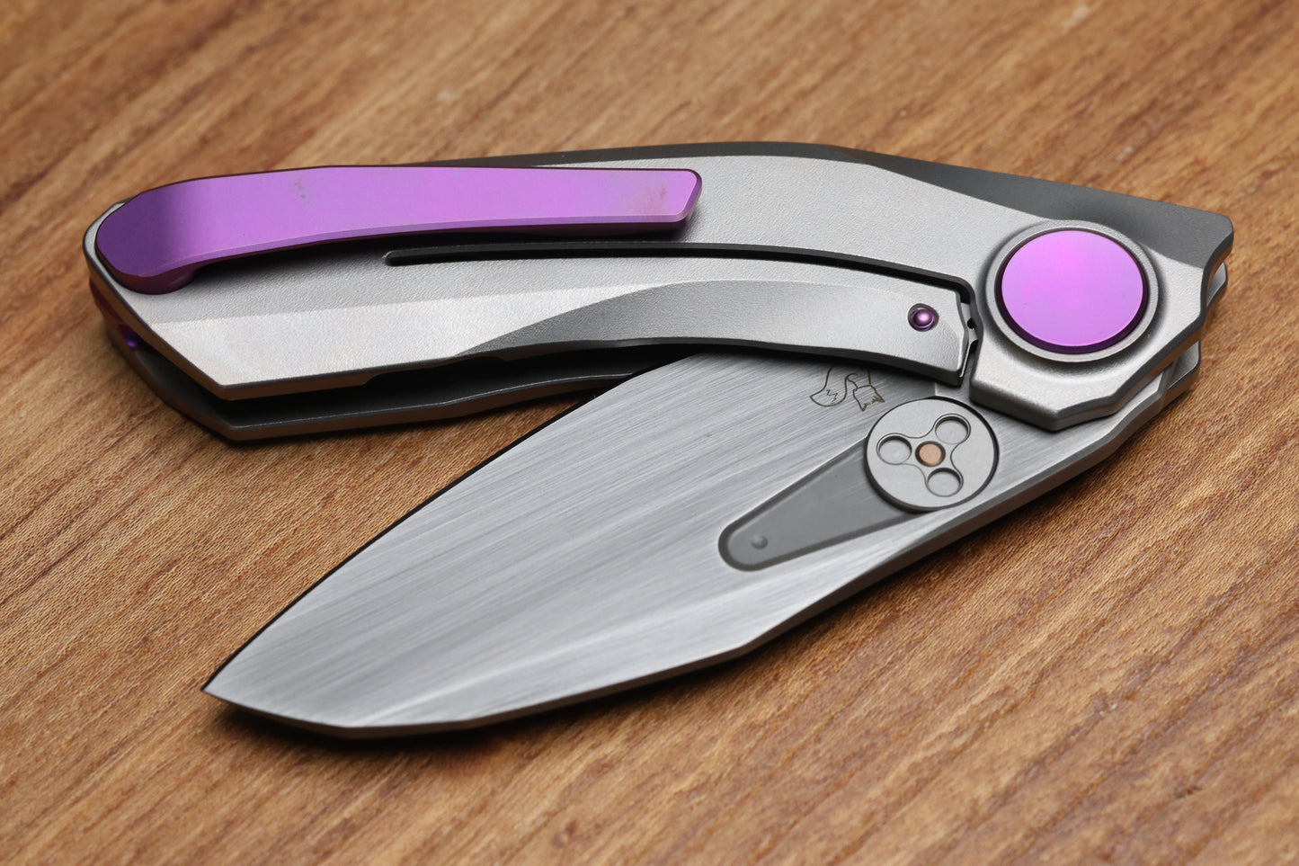 REATE KNIVES VK-FROK WIRE WHEEL TITANIUM HANDLE W/ HAND RUBBED ACID WASH ELMAX