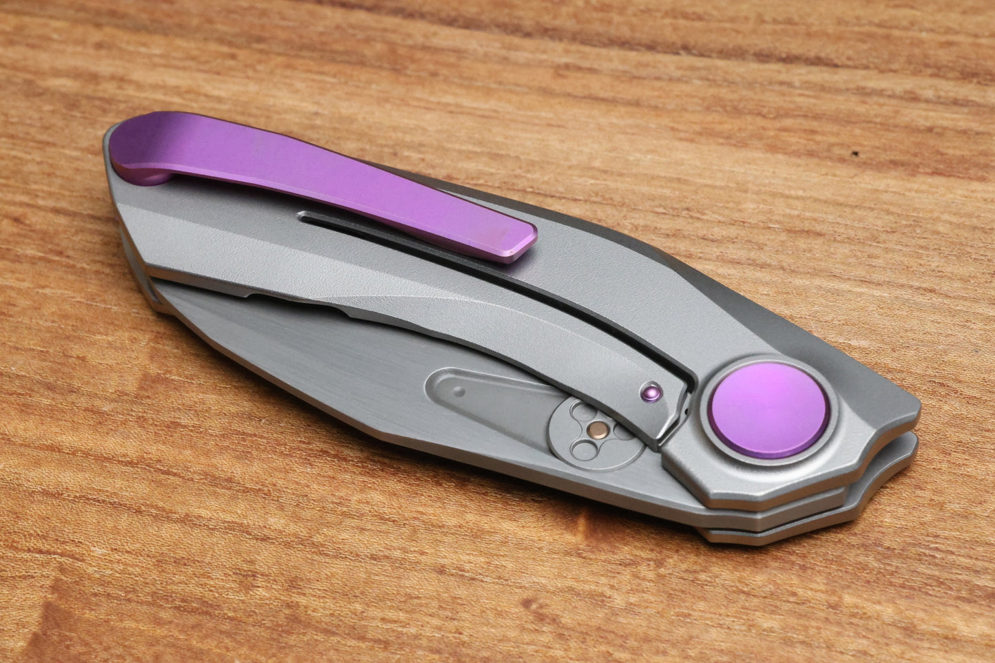 REATE KNIVES VK-FROK WIRE WHEEL TITANIUM HANDLE W/ HAND RUBBED ACID WASH ELMAX