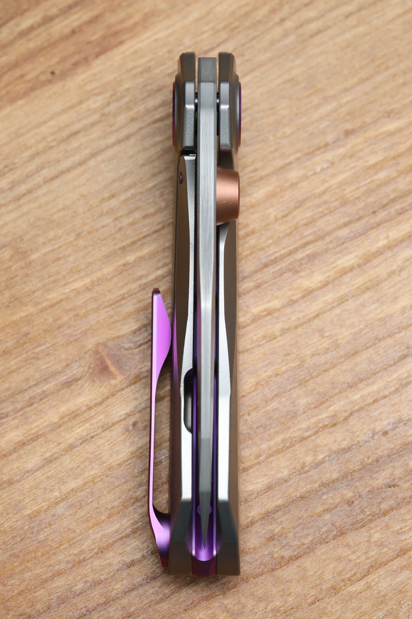 REATE KNIVES VK-FROK WIRE WHEEL TITANIUM HANDLE W/ HAND RUBBED ACID WASH ELMAX