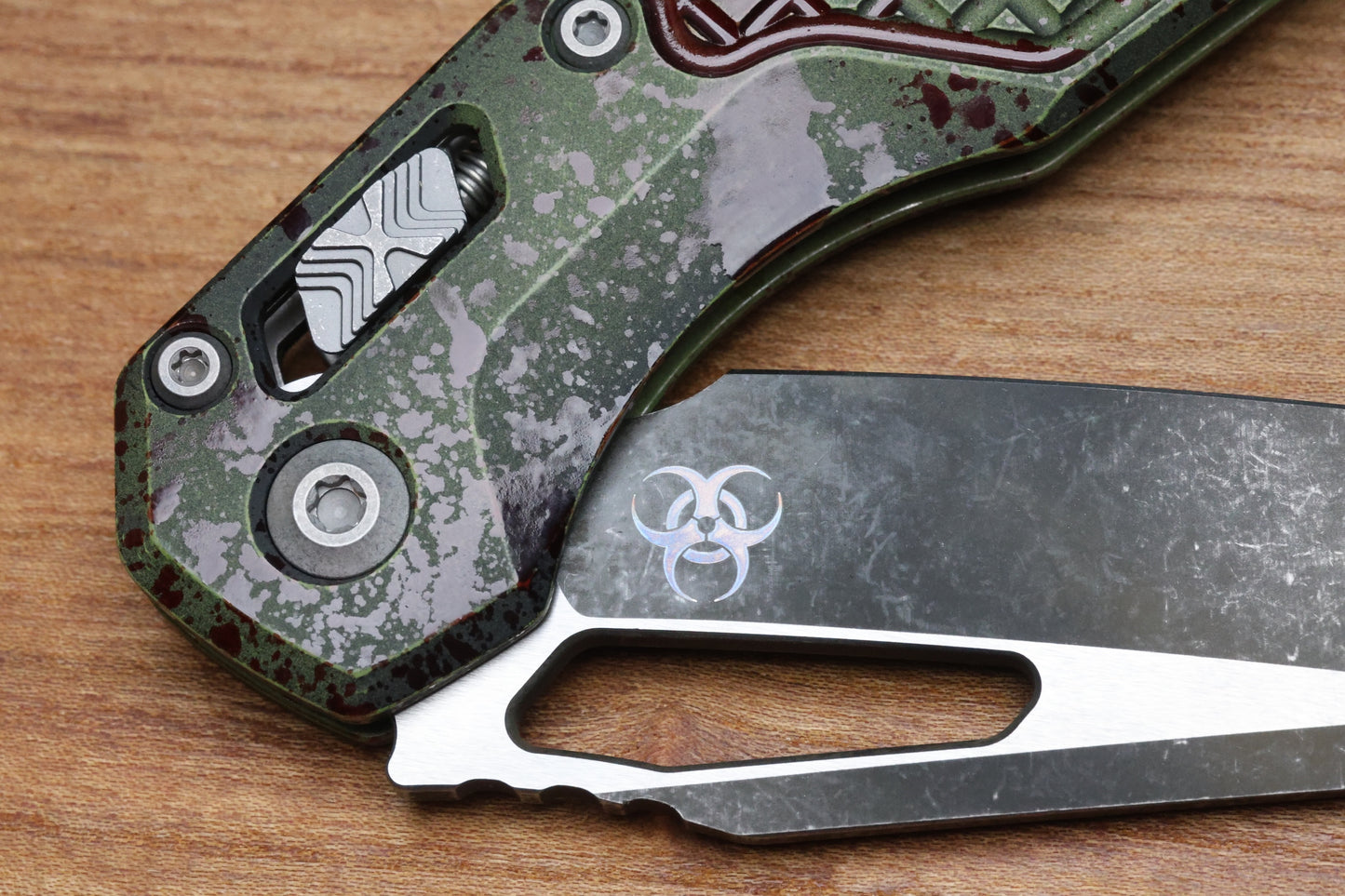 MICROTECH KNIVES MSI RAM LOK OUTBREAK FRAG ALUMINUM & M390MK 210-1FROBS