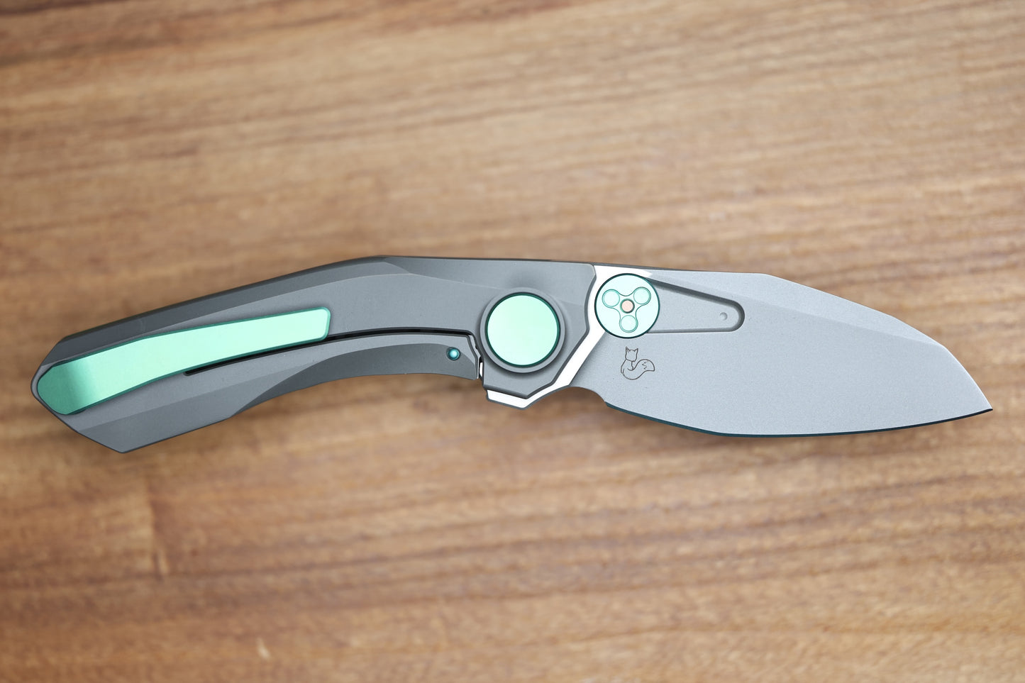 REATE KNIVES VK-FROK DARK BEAD BLAST TITANIUM HANDLE W/ DARK FROSTED SATIN ELMAX