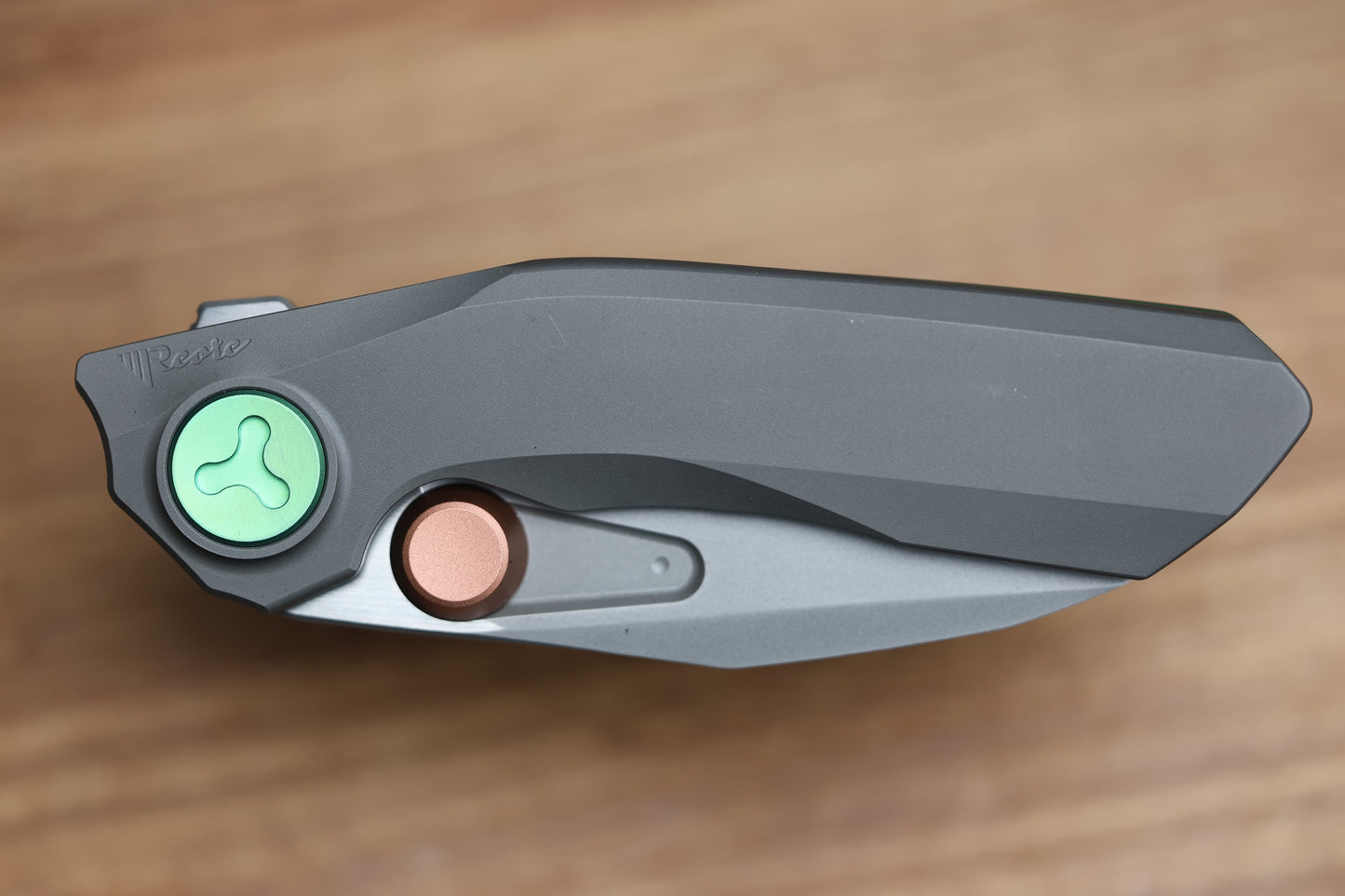 REATE KNIVES VK-FROK DARK BEAD BLAST TITANIUM HANDLE W/ DARK FROSTED SATIN ELMAX