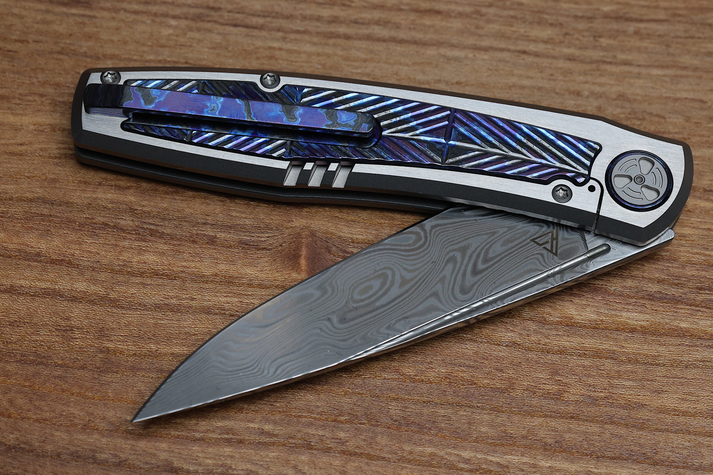 WINGMANEDC GORIZONT - MACH 3 - DAMASTEEL BLADE - TITANIUM/DARKTI HANDLE