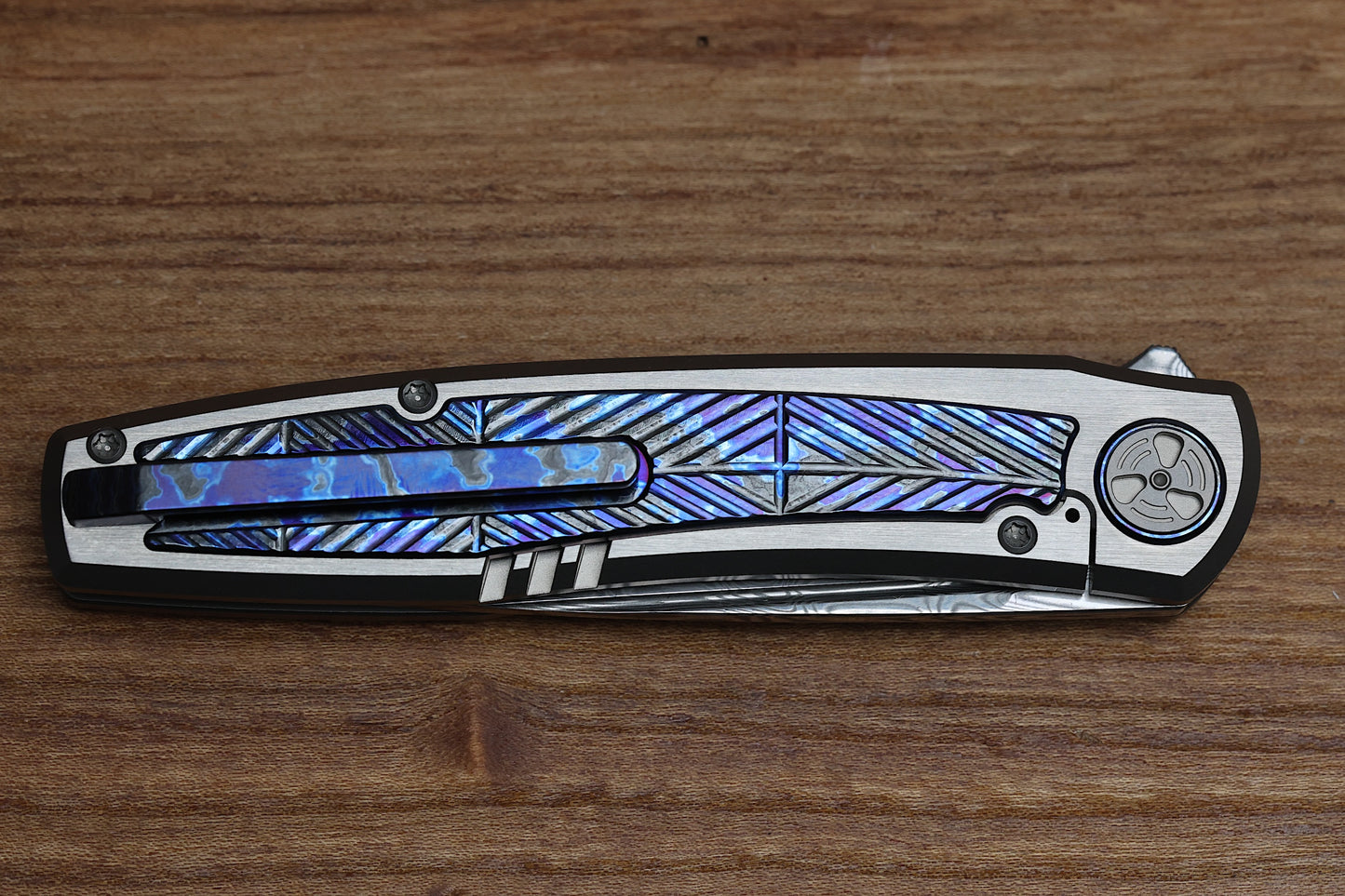 WINGMANEDC GORIZONT - MACH 3 - DAMASTEEL BLADE - TITANIUM/DARKTI HANDLE