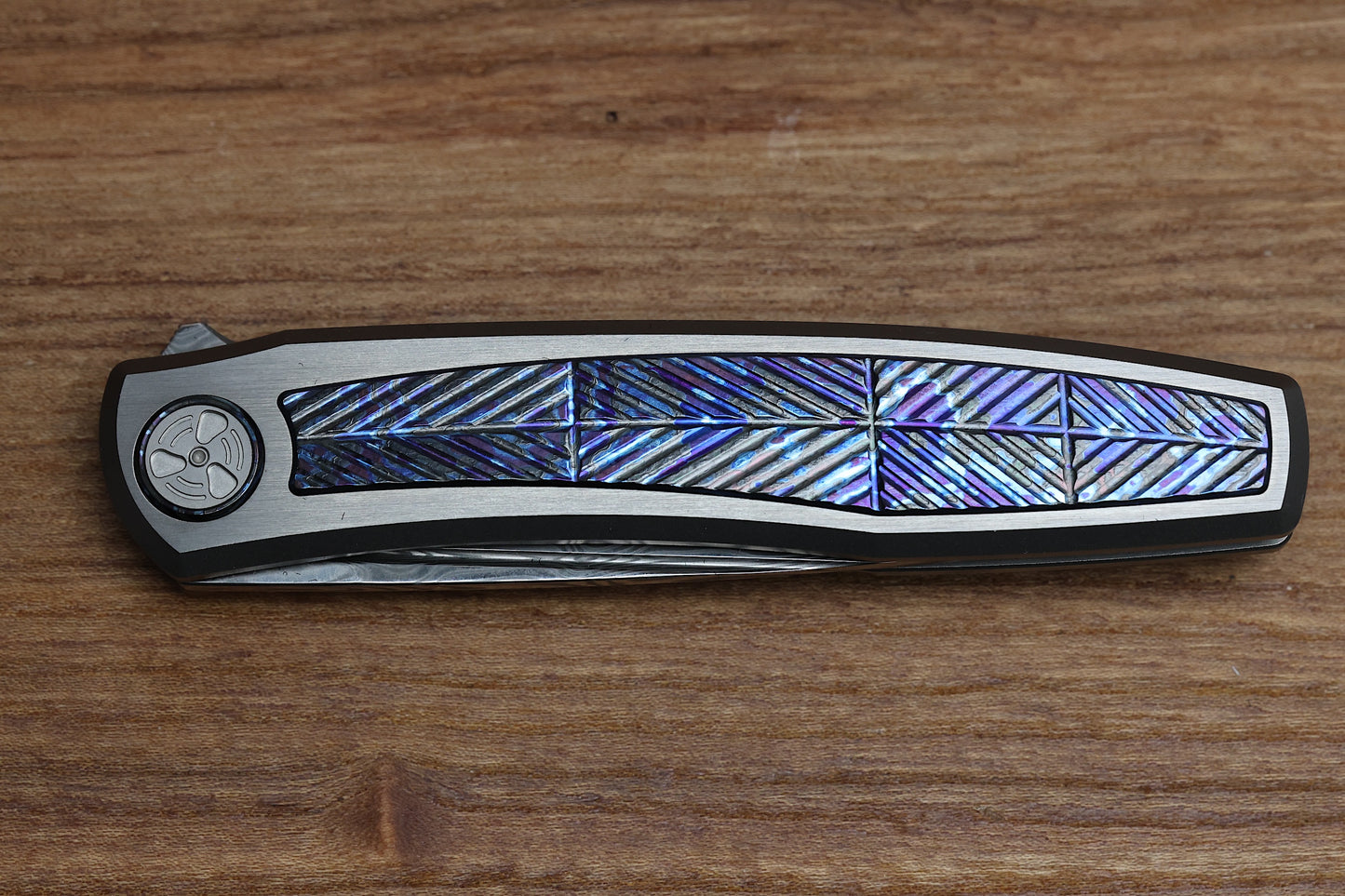 WINGMANEDC GORIZONT - MACH 3 - DAMASTEEL BLADE - TITANIUM/DARKTI HANDLE