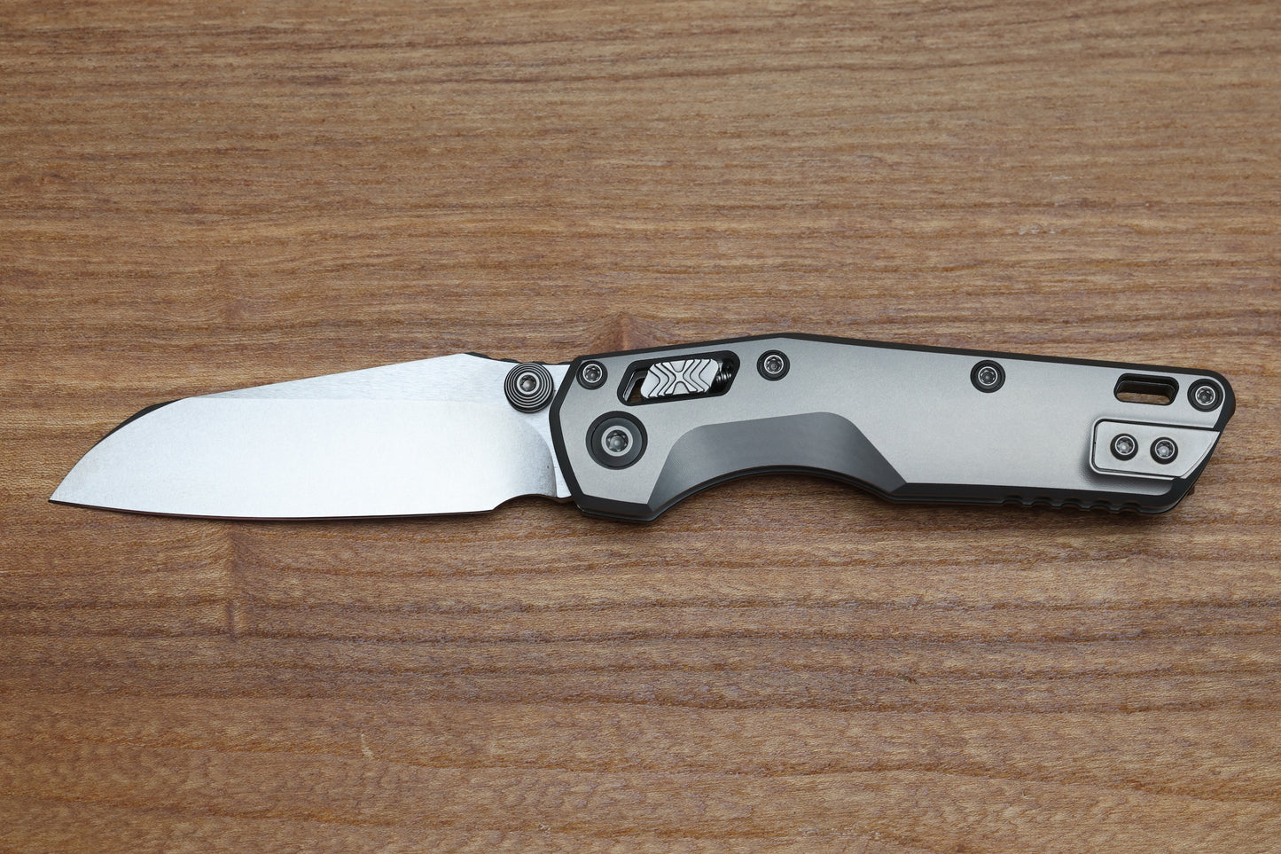 MARFIONE CUSTOM MSI MINI RAM LOK DOUBLE VAPOR BLAST TITANIUM HANDLES W/ DOUBLE VAPOR ACCENTS & TWO TONE STONEWASH M390MK