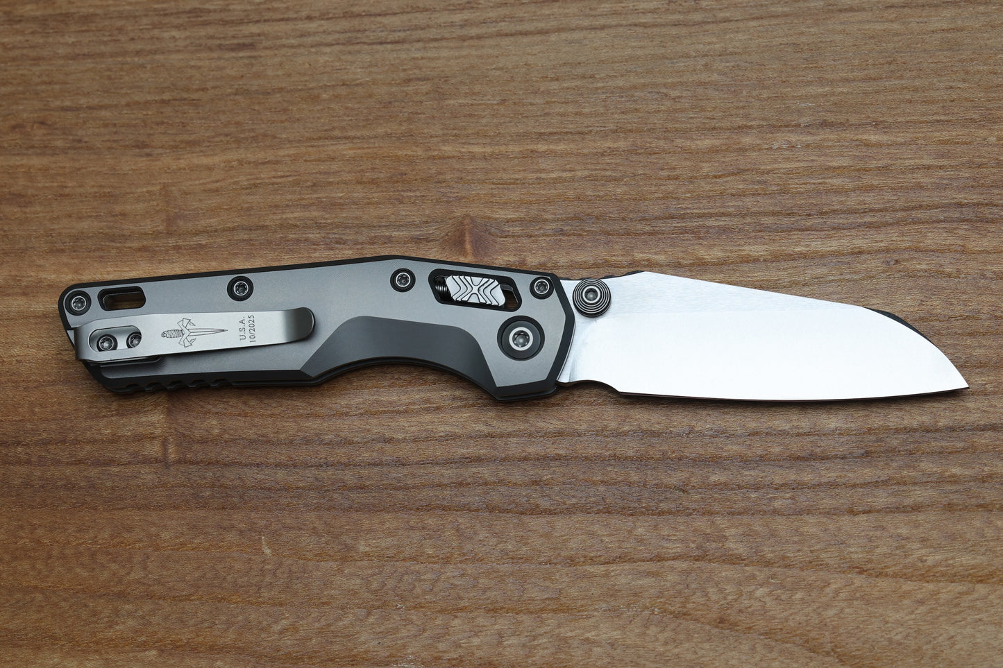 MARFIONE CUSTOM MSI MINI RAM LOK DOUBLE VAPOR BLAST TITANIUM HANDLES W/ DOUBLE VAPOR ACCENTS & TWO TONE STONEWASH M390MK