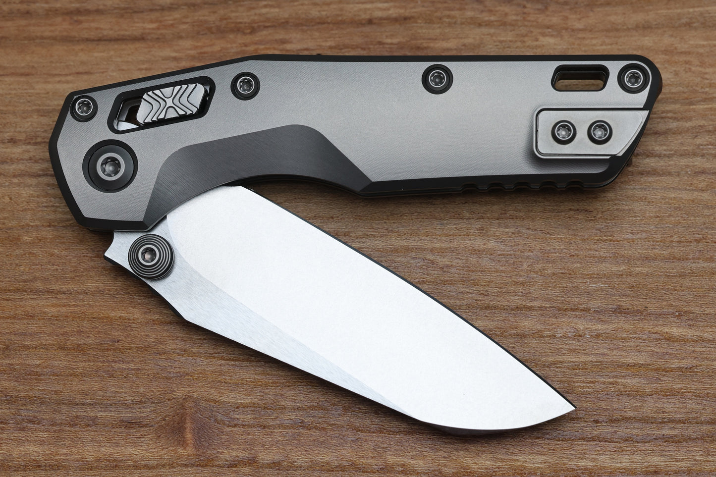 MARFIONE CUSTOM MSI MINI RAM LOK DOUBLE VAPOR BLAST TITANIUM HANDLES W/ DOUBLE VAPOR ACCENTS & TWO TONE STONEWASH M390MK