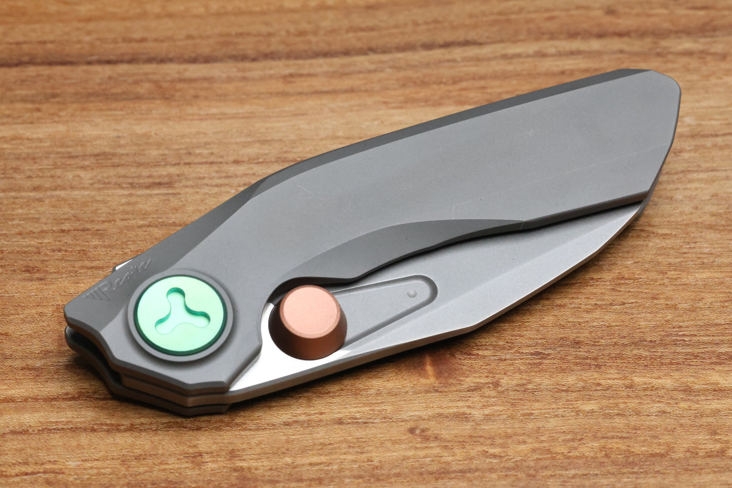 REATE KNIVES VK-FROK DARK BEAD BLAST TITANIUM HANDLE W/ DARK FROSTED SATIN ELMAX