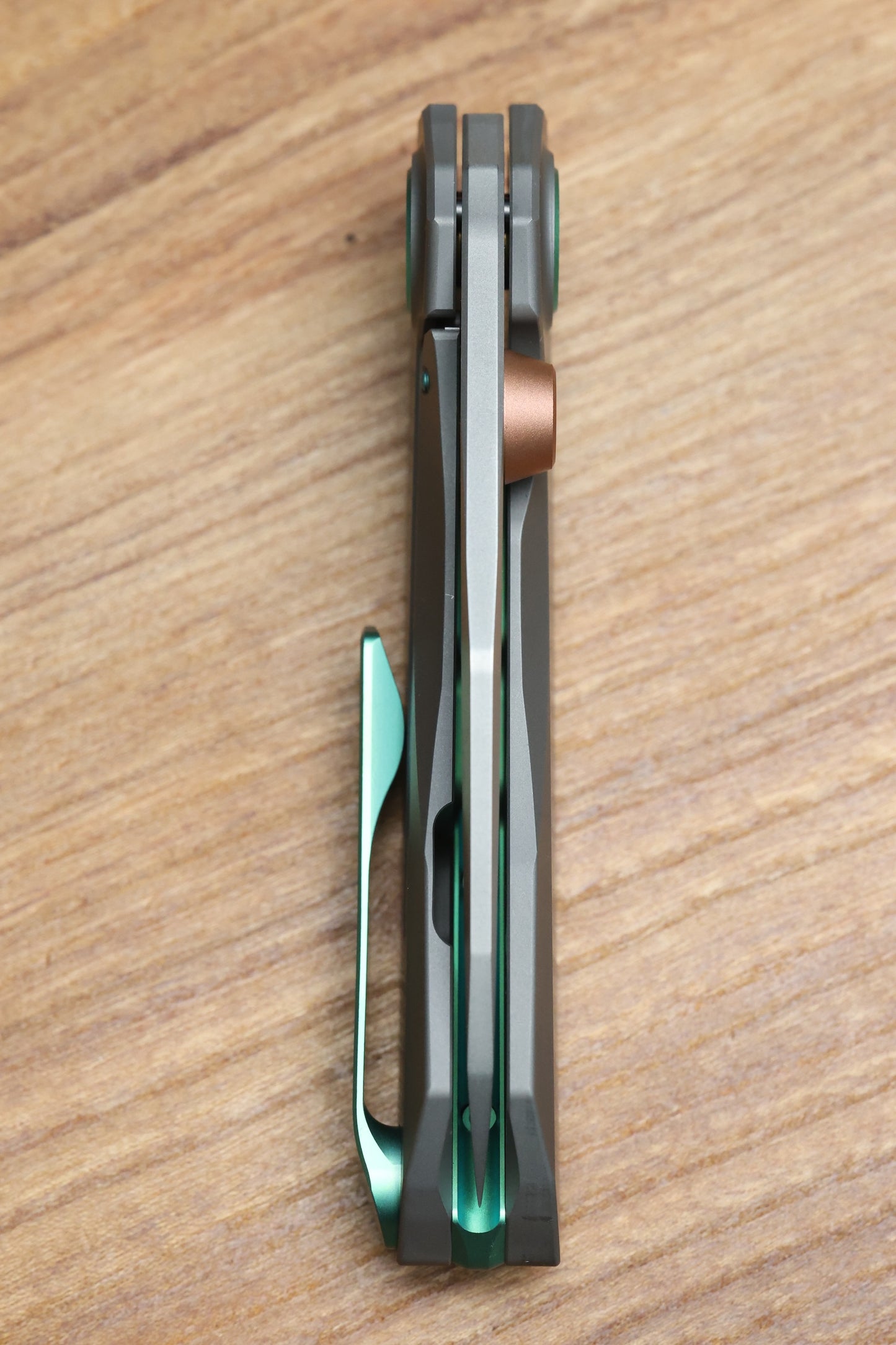 REATE KNIVES VK-FROK DARK BEAD BLAST TITANIUM HANDLE W/ DARK FROSTED SATIN ELMAX