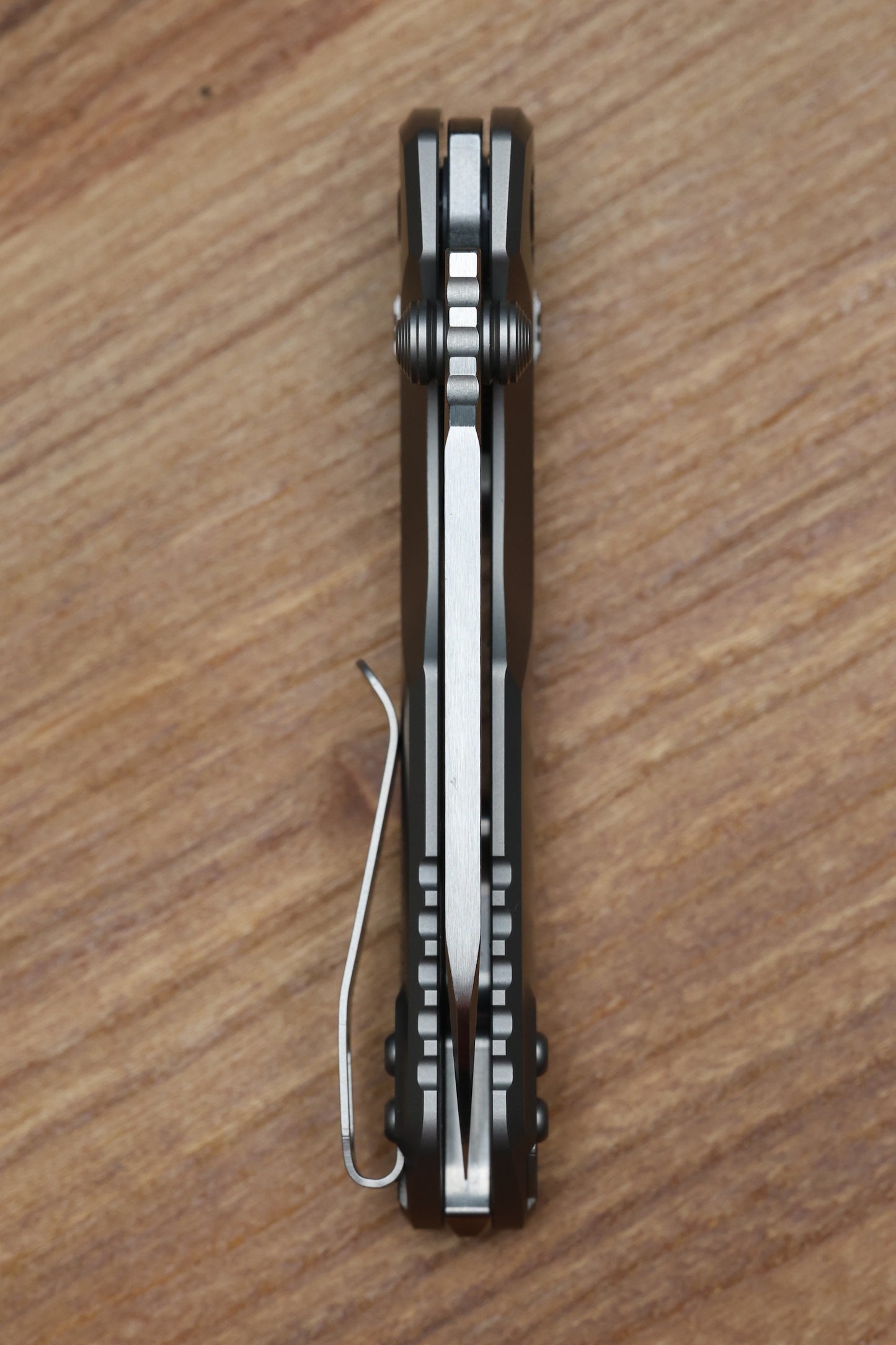 MARFIONE CUSTOM MSI MINI RAM LOK DOUBLE VAPOR BLAST TITANIUM HANDLES W/ DOUBLE VAPOR ACCENTS & TWO TONE STONEWASH M390MK