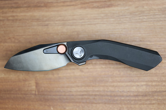 REATE KNIVES VK-FROK PVD TITANIUM HANDLE W/ SATIN DLC ELMAX