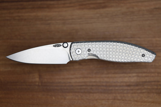THREE RIVERS MANUFACTURING ATOM FRAG TITANIUM 3.5" DROP POINT MAGNACUT