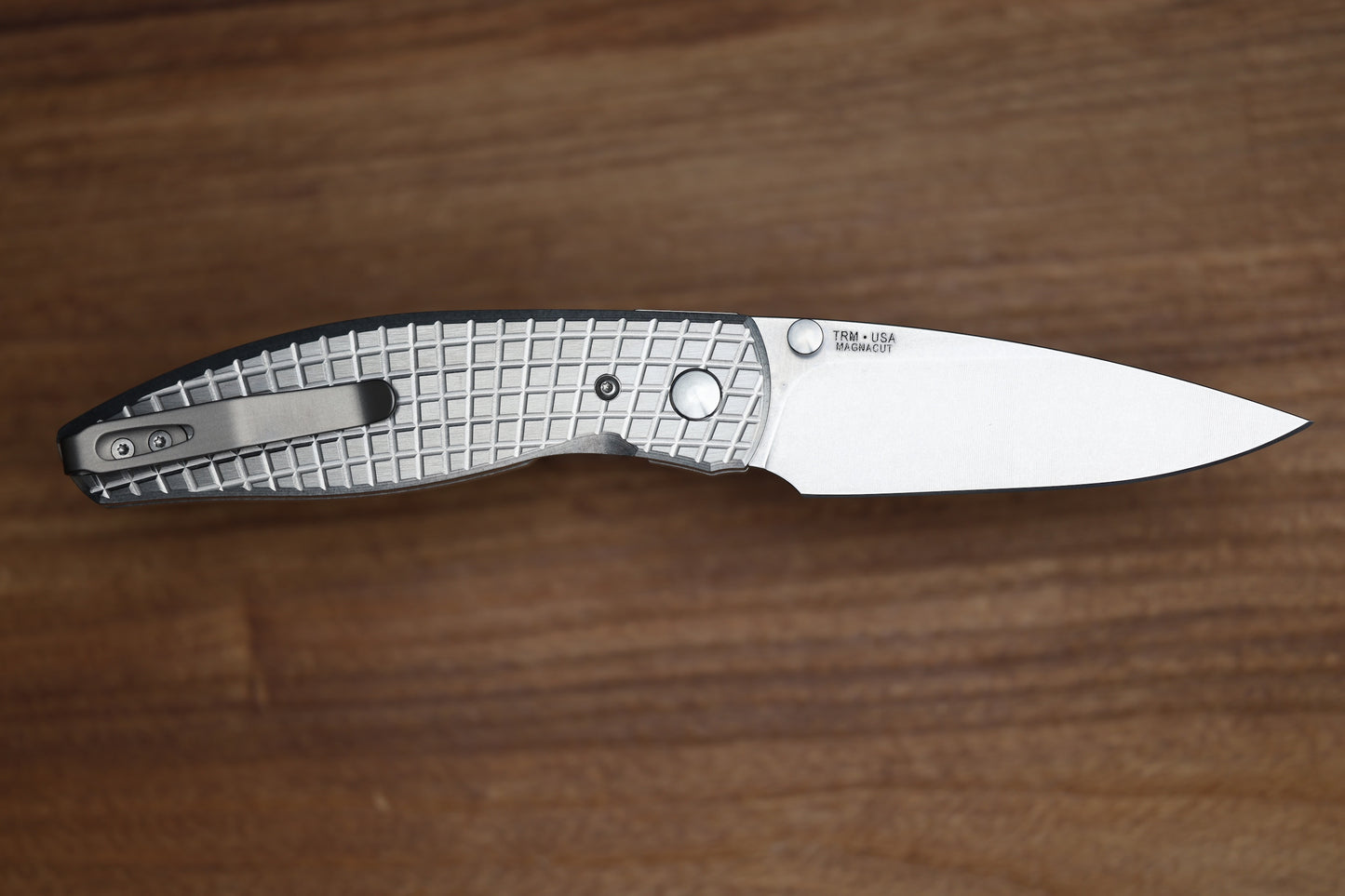 THREE RIVERS MANUFACTURING ATOM FRAG TITANIUM 3.5" DROP POINT MAGNACUT