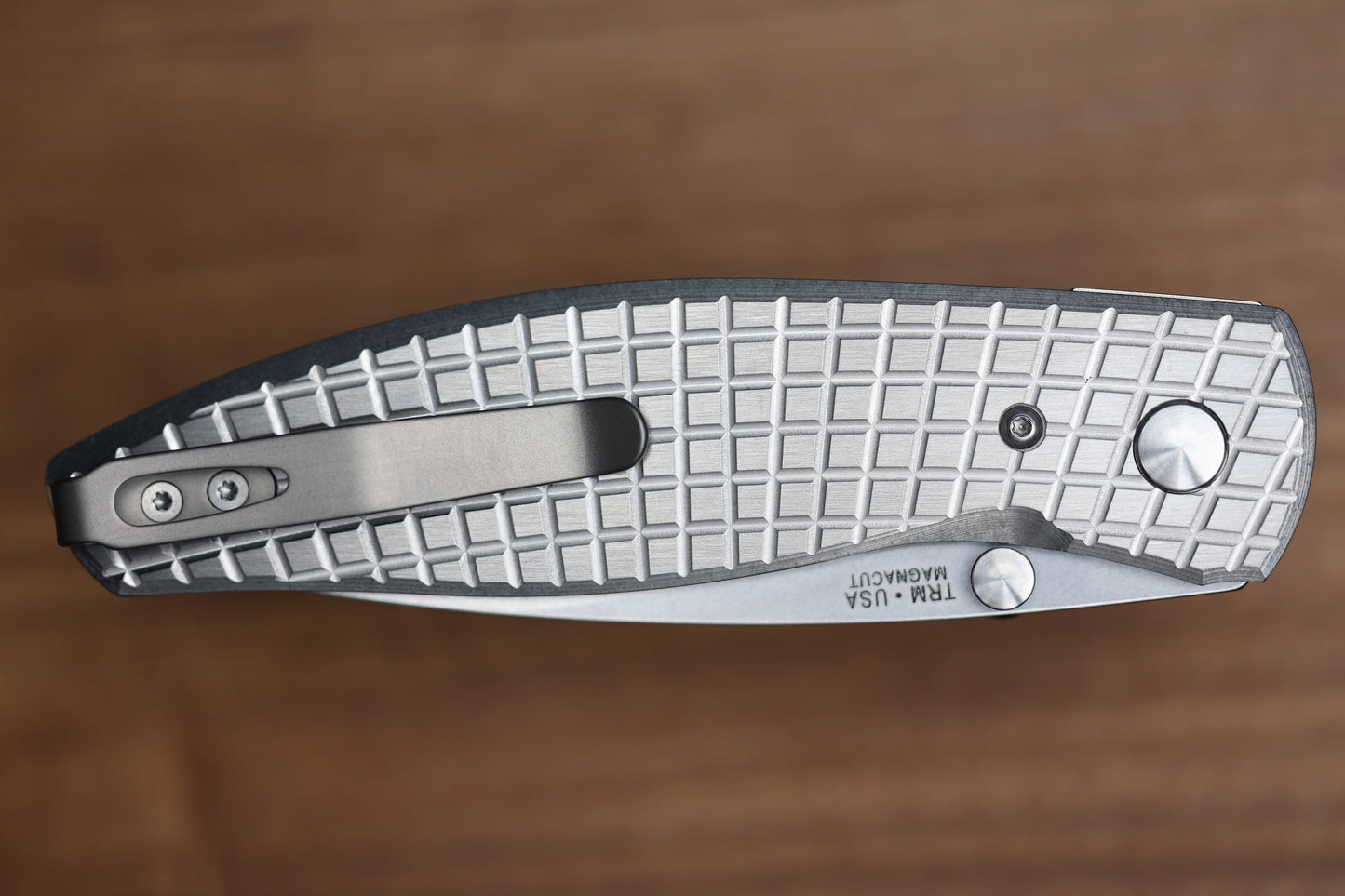 THREE RIVERS MANUFACTURING ATOM FRAG TITANIUM 3.5" DROP POINT MAGNACUT