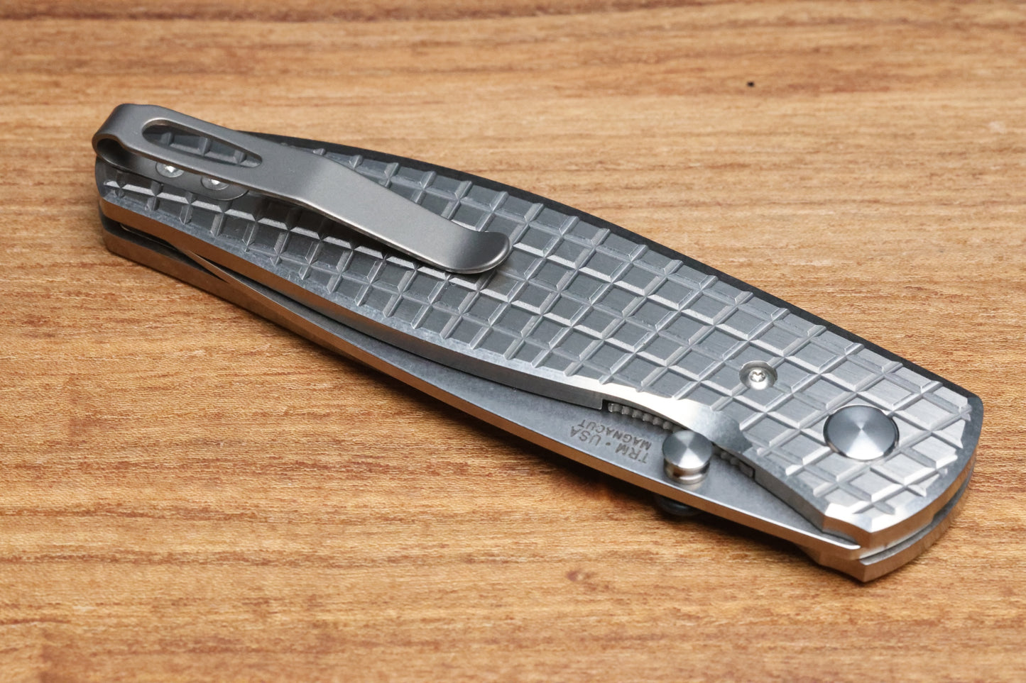 THREE RIVERS MANUFACTURING ATOM FRAG TITANIUM 3.5" DROP POINT MAGNACUT