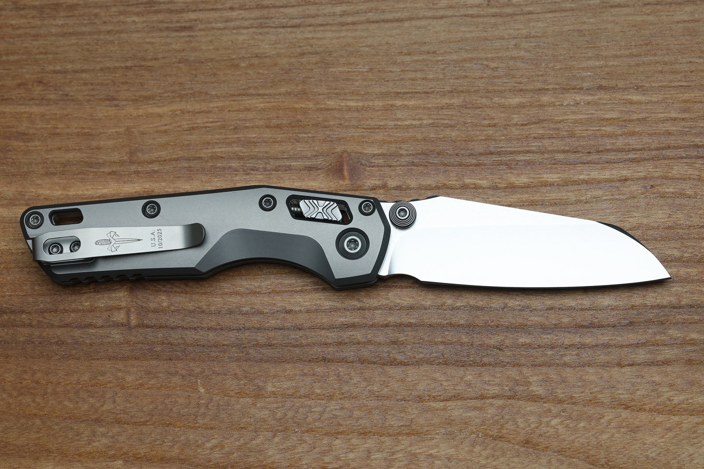 MARFIONE CUSTOM MSI RAM LOK MINI DOUBLE VAPOR BLAST TITANIUM HANDLES W/ DOUBLE VAPOR ACCENTS & STONEWASH M390MK
