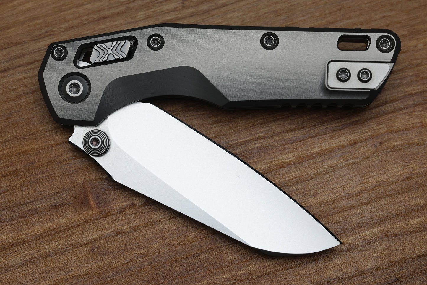 MARFIONE CUSTOM MSI RAM LOK MINI DOUBLE VAPOR BLAST TITANIUM HANDLES W/ DOUBLE VAPOR ACCENTS & STONEWASH M390MK