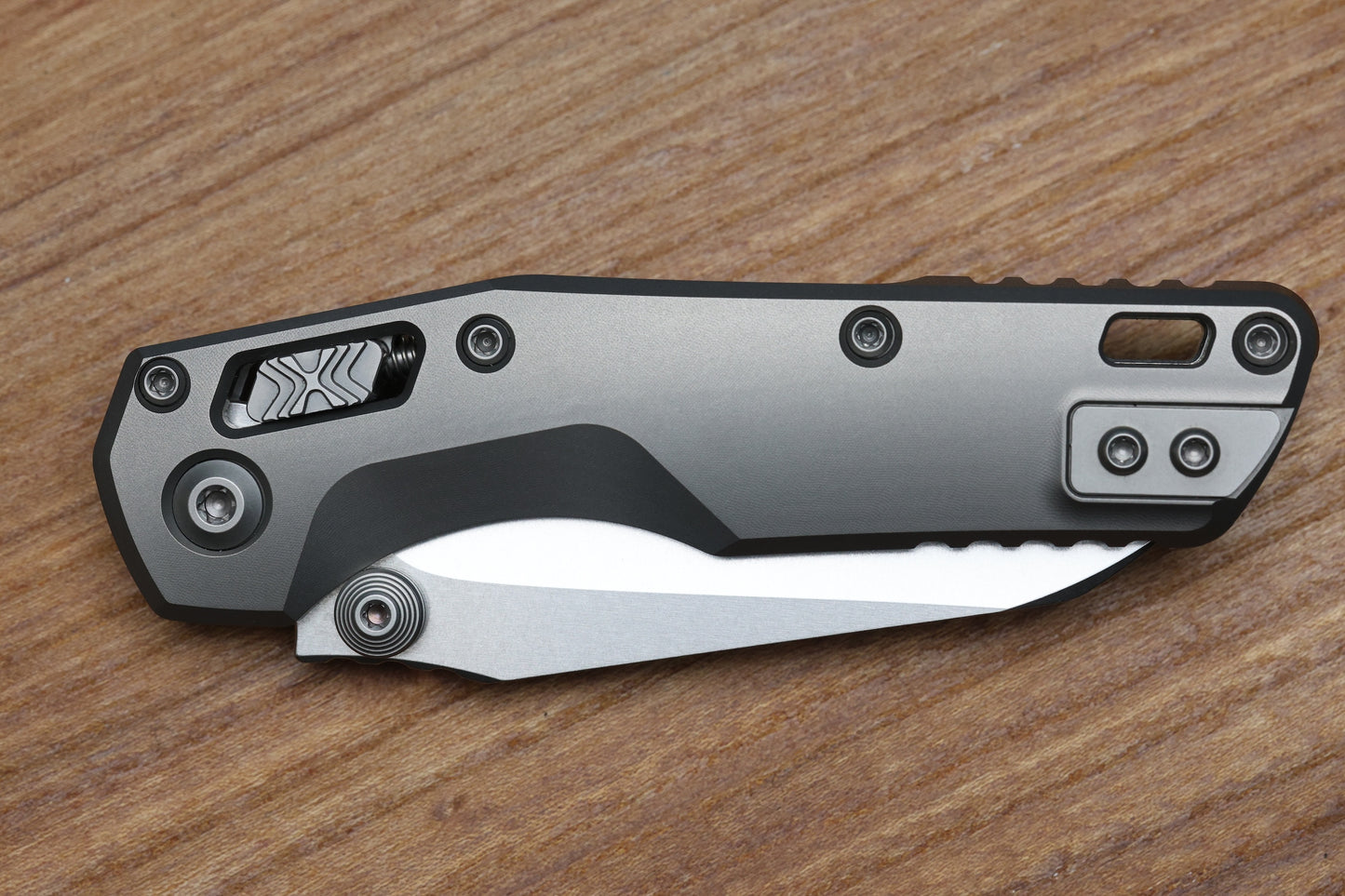 MARFIONE CUSTOM MSI RAM LOK MINI DOUBLE VAPOR BLAST TITANIUM HANDLES W/ DOUBLE VAPOR ACCENTS & STONEWASH M390MK